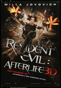 1c639 RESIDENT EVIL: AFTERLIFE teaser DS 1sh '10 sexy Milla Jovovich returns in 3-D!