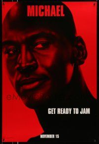 1c724 SPACE JAM teaser DS 1sh '96 cool close-up of basketball star Michael Jordan!