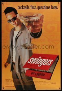 1c762 SWINGERS 1sh '96 partying Vince Vaughn with giant martini, directed by Doug Liman!