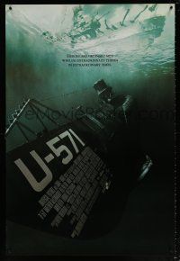 1c807 U-571 DS 1sh '00 Matthew McConaughey, Bill Paxton, Harvey Keitel, cool submarine!