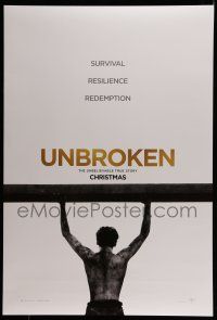 1c808 UNBROKEN teaser DS 1sh '14 Jack O'Connell, Survival. Resilience. Redemption!