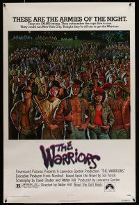 1c823 WARRIORS 1sh '79 Walter Hill, Jarvis artwork of the armies of the night!