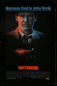 1c833 WITNESS 1sh '85 big city cop Harrison Ford in Amish country, directed by Peter Weir!