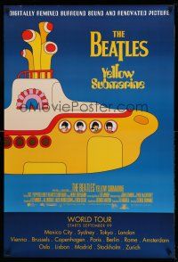 1c847 YELLOW SUBMARINE advance DS 1sh R99 art of Beatles John, Paul, Ringo & George!