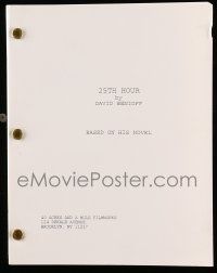 1d024 25th HOUR For Your Consideration script '02 screenplay by David Benioff for Spike Lee!
