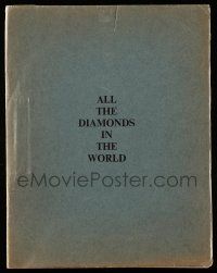1d046 ALL THE DIAMONDS IN THE WORLD script '70s unproduced screenplay by Claude Rank!
