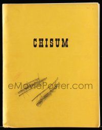 1d144 CHISUM revised draft script October 4, 1969, screenplay by Andrew J. Fenady!