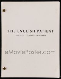 1d210 ENGLISH PATIENT script '96 World War II romance screenplay by Anthony Minghella!
