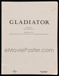 1d261 GLADIATOR script '00 screenplay by David Franzoni, John Logan & William Nicholson!