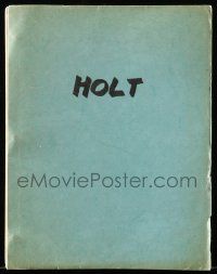 1d316 HOLT script '70s unproduced screenplay by Harold Jack Bloom!
