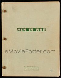 1d431 MEN IN WAR revised draft script May 15, 1956, screenplay by Sidney Harmon!