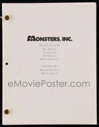 1d441 MONSTERS, INC. For Your Consideration script '01 screenplay by Andrew Stanton & Daniel Gerson!