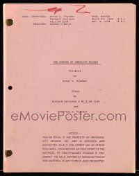 1d454 MURDER SHE WROTE TV script Mar 29, 1984 screenplay by Fischer, The Murder of Sherlock Holmes!