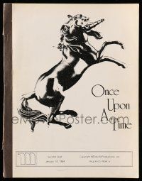 1d478 ONCE UPON A TIME second draft script January 1, 1984, screenplay by Mylonas & Stewart!