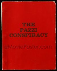 1d495 PAZZI CONSPIRACY script '70s unproduced screenplay by Daniel & Erna Segal!