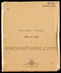 1d500 PEYTON PLACE final shooting script April 22, 1957, screenplay by John Michael Hayes!