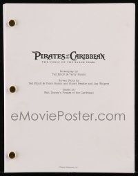 1d506 PIRATES OF THE CARIBBEAN For Your Consideration script '03 screenplay by Elliot & Rossio!