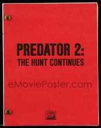 1d517 PREDATOR 2 first draft script Oct 6, 1989 screenplay by Jim & John Thomas, The Hunt Continues