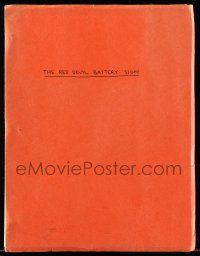 1d537 RED DEVIL BATTERY SIGN revised stage play script '75 Tennessee Williams, Kennedy Assassination