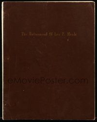 1d543 RETIREMENT OF LEO P. MEALS script July 1977, unproduced screenplay by Gessing & Lindley!