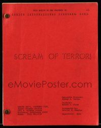 1d565 SCREAM OF TERROR script '70s unproduced screenplay by Orville H. Hampton!