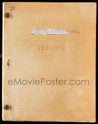1d574 SEXTETTE script November 28, 1976, screenplay by Herbert Baker from Mae West's play!