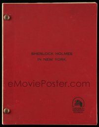 1d579 SHERLOCK HOLMES IN NEW YORK TV script July 25, 1975, screenplay by Alvin Sapinsley!