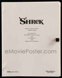 1d582 SHREK script '01 screenplay by Ted Elliot, Terry Rossio, Joe Stillman & Roger S.H. Schulman!