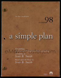 1d585 SIMPLE PLAN For Your Consideration script '98 screenplay by Scott B. Smith for Sam Raimi!