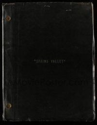 1d604 SPRING VALLEY script March 1, 1977 unproduced screenplay by Neil Tardio!