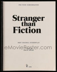 1d618 STRANGER THAN FICTION For Your Consideration script '06 screenplay by Zach Helm!