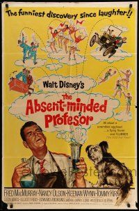 1f009 ABSENT-MINDED PROFESSOR 1sh R67 Walt Disney, Flubber, Fred MacMurray in title role!