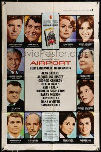 1f016 AIRPORT 1sh '70 Burt Lancaster, Dean Martin, Jacqueline Bisset, Jean Seberg & more!