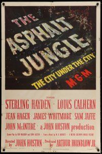 1f039 ASPHALT JUNGLE 1sh '50 Marilyn Monroe, Sterling Hayden, John Huston classic film noir!