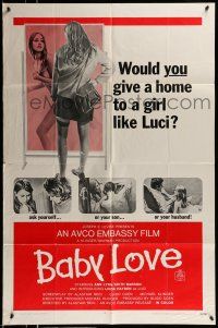 1f043 BABY LOVE 1sh '69 would you give a home to a girl like Luci, a BAD girl!