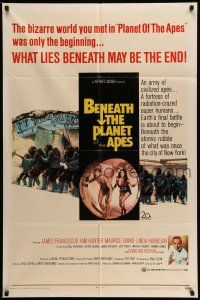 1f065 BENEATH THE PLANET OF THE APES 1sh '70 sci-fi sequel, what lies beneath may be the end!