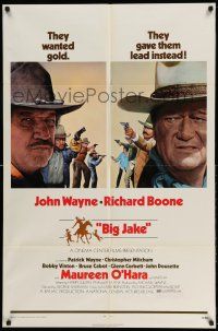 1f073 BIG JAKE 1sh '71 Richard Boone wanted gold but John Wayne gave him lead instead!