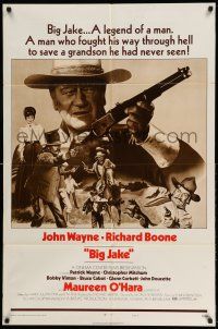1f074 BIG JAKE style B 1sh '71 John Wayne fought through hell to save a grandson he had never seen!