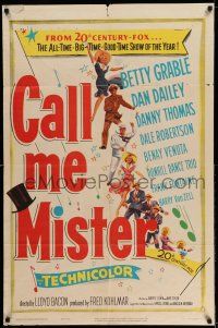 1f121 CALL ME MISTER 1sh '51 Betty Grable, Dan Dailey, big-time good-time show of the year!