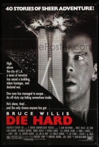 1f197 DIE HARD 1sh '88 Bruce Willis vs twelve terrorists, action classic!