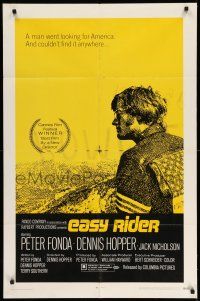 1f209 EASY RIDER 1sh '69 Peter Fonda, Jack Nicholson, biker classic directed by Dennis Hopper!