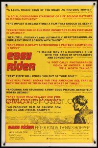 1f210 EASY RIDER style B 1sh '69 Peter Fonda, Nicholson, biker classic directed by Dennis Hopper!
