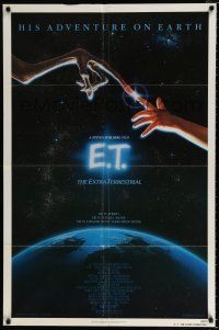 1f207 E.T. THE EXTRA TERRESTRIAL 1sh '82 Drew Barrymore, Steven Spielberg classic, Alvin art!
