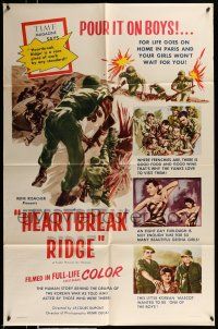 1f304 HEARTBREAK RIDGE 1sh '55 U.S. soldiers in Korea at war & with geisha girls!