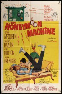 1f324 HONEYMOON MACHINE 1sh '61 young Steve McQueen has a way to cheat the casino!