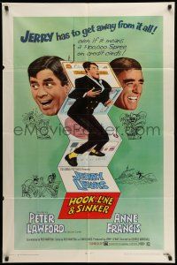 1f327 HOOK, LINE & SINKER 1sh '69 Peter Lawford, Jerry Lewis has to get away from it all!