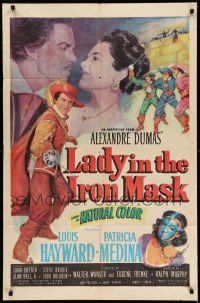 1f434 LADY IN THE IRON MASK 1sh '52 Louis Hayward, Patricia Medina, Three Musketeers!