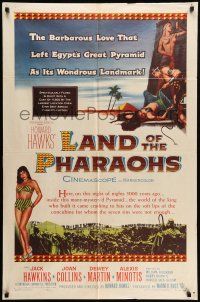 1f439 LAND OF THE PHARAOHS 1sh '55 sexy Egyptian Joan Collins, Howard Hawks!