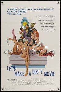 1f456 LET'S MAKE A DIRTY MOVIE 1sh '77 Attention les yeux, French sex, sexy McGinnis artwork!