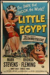 1f467 LITTLE EGYPT 1sh '51 full-length image of sexy belly dancer Rhonda Fleming!